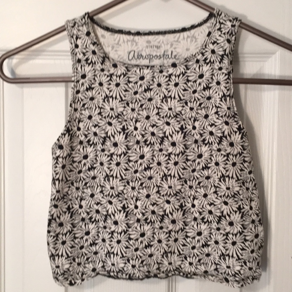 Black and white crop top